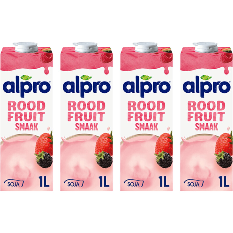 Alpro Sojadrink rode vruchten 4-pack
