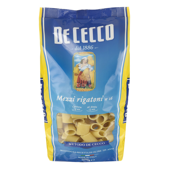 De Cecco Mezzi rigatoni nr26