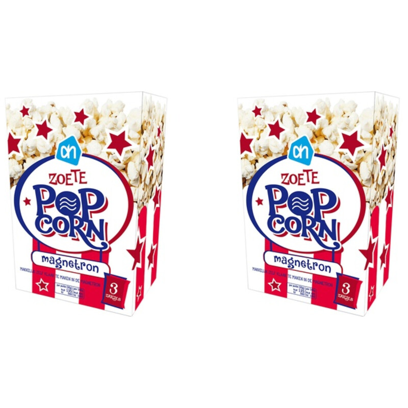 AH Magnetron Popcorn Zoet 2-pack