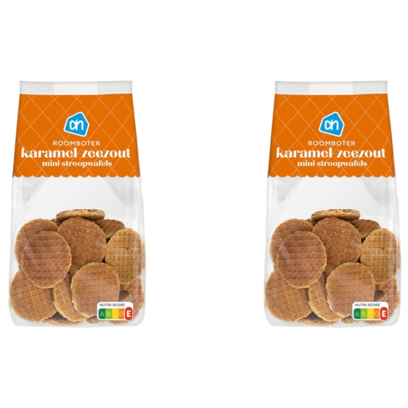 AH Stroopwafel mini karamel zeezout 2-pack