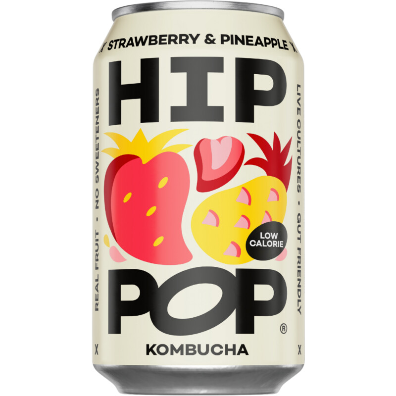 Hip Pop Kombucha strawberry & pineapple
