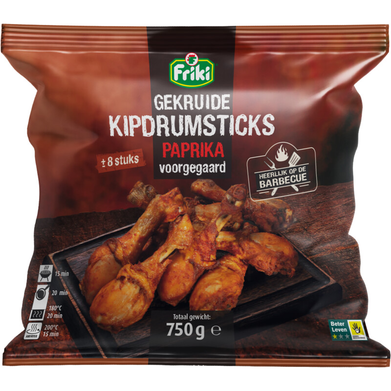 Friki Kipdrumsticks paprika voorgegaard