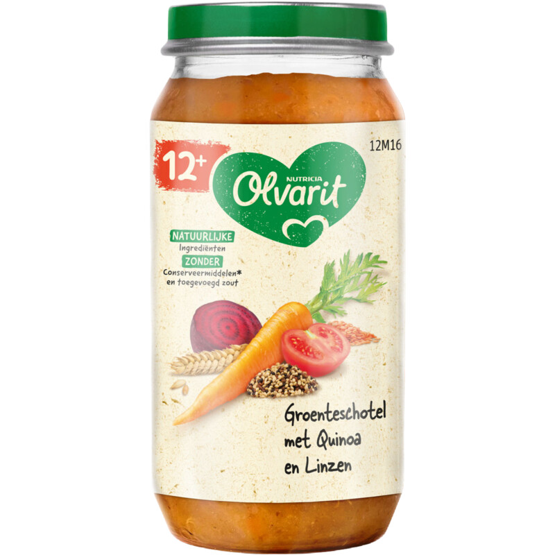Olvarit Groenteschotel met quinoa en linzen 12m+