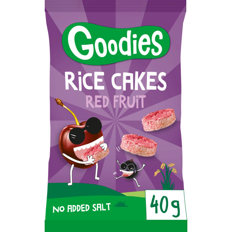 Goodies Luchtige rijstwafeltjes rood fruit 3+