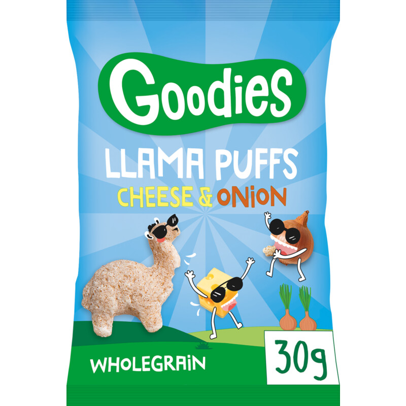 Goodies Snack llama puffs cheese & onion 3+ jaar