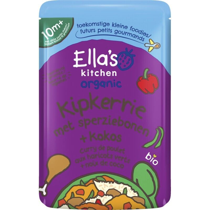Ella's kitchen Kipkerrie met sperziebonen en kokos 10m+