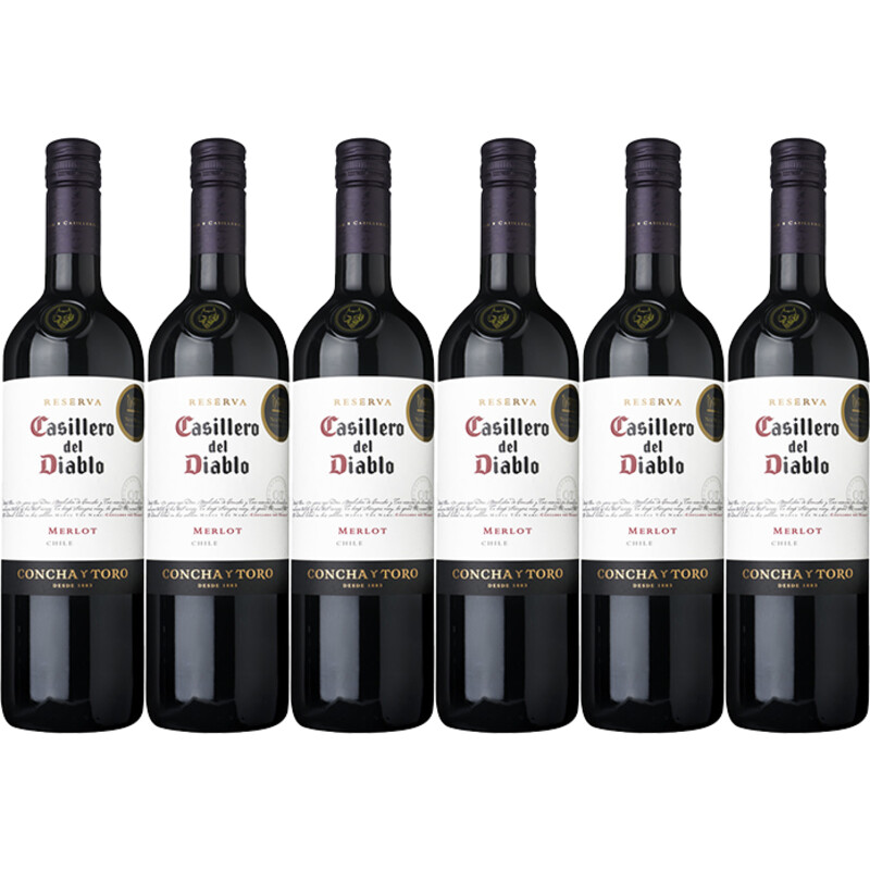Casillero del Diablo Merlot reserva 6 flessen