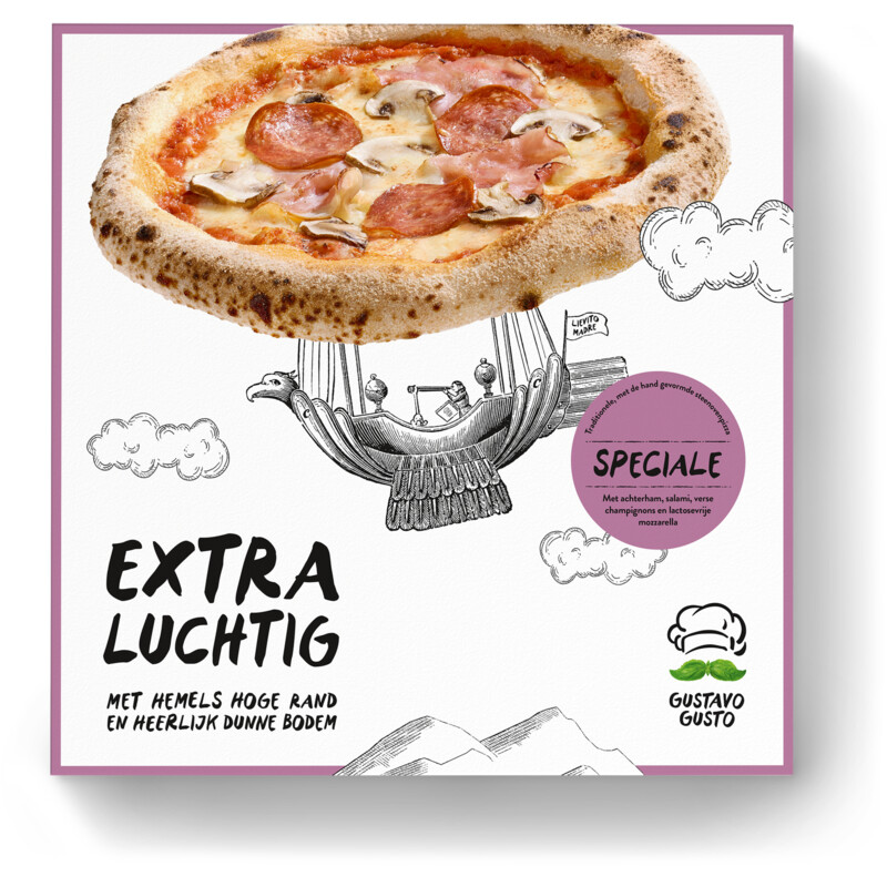 Gustavo Gusto Extra Luchtig pizza speciale