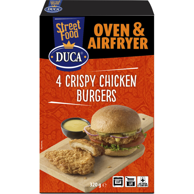 Duca 4 crispy chicken burgers