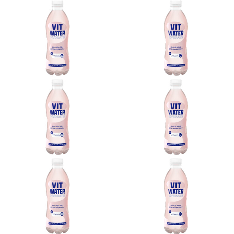 Vitwater Rhubarb strawberry 6-pack