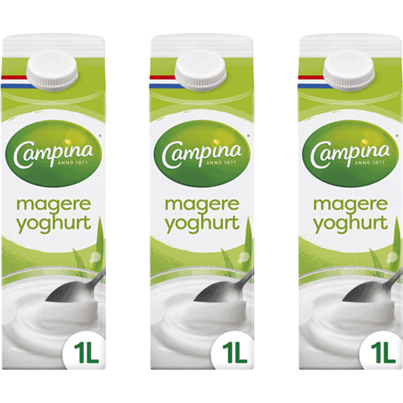 Campina Magere yoghurt 1L 3-pack