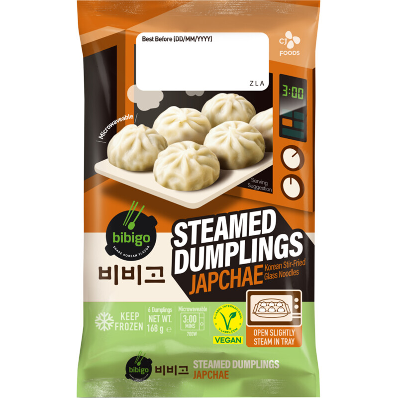 Bibigo Steamed dumplings japchae