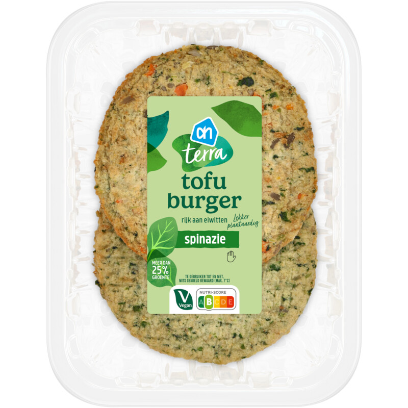 AH Terra Tofu burger spinazie
