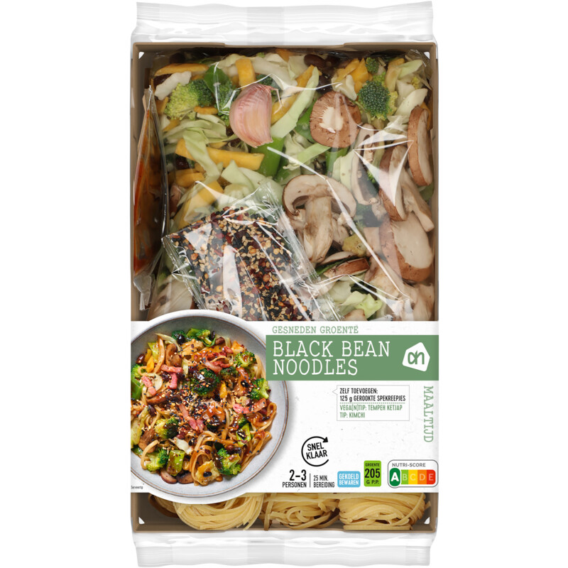 AH Gesneden verspakket black bean noodles