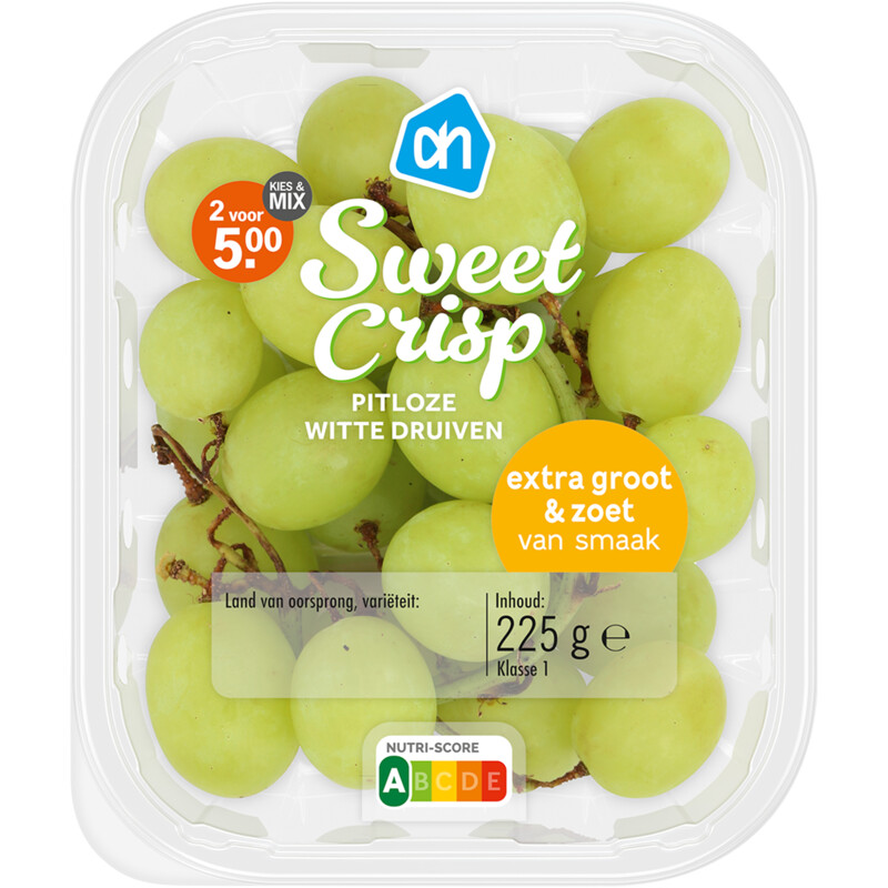AH Sweet crisp pitloze witte druiven