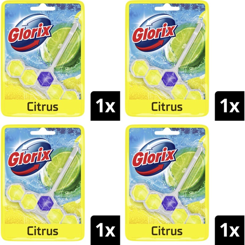 Glorix  Power Citroen Toiletblok 4-pack