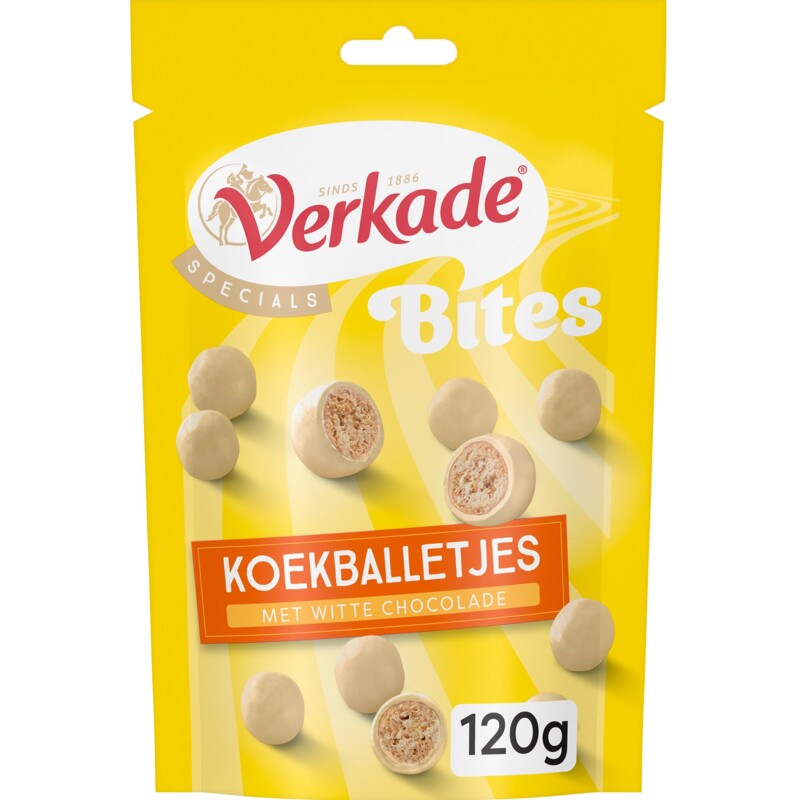 Verkade Bites koekballetjes met witte chocolade