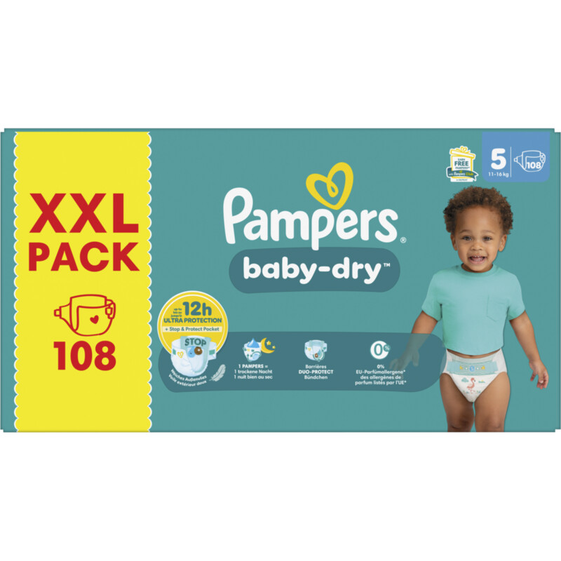 Pampers Baby-dry luiers XXL pack maat 5