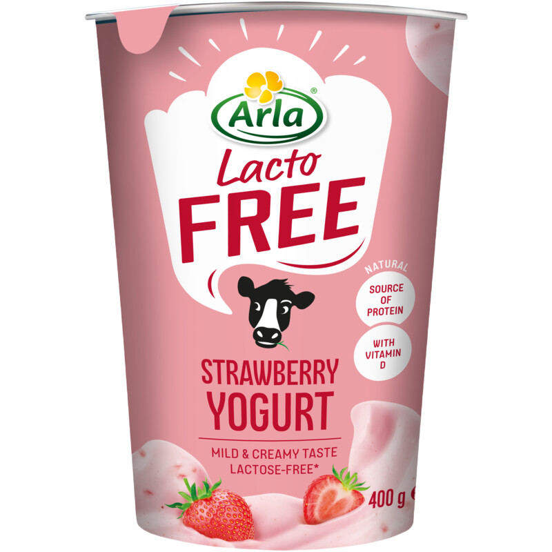 Arla Lactofree strawberry yoghurt
