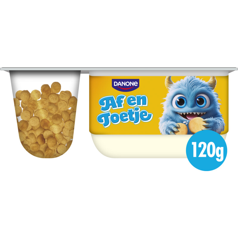 Danone Af en toetje yoghurt met vanille smaak