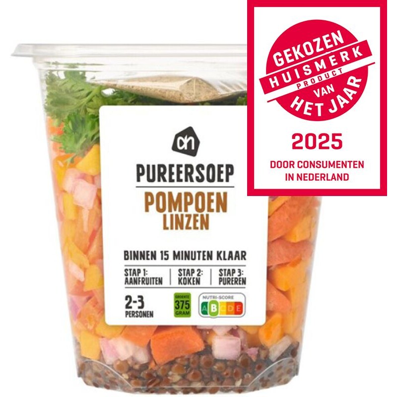 AH Pureersoep pompoen linzen