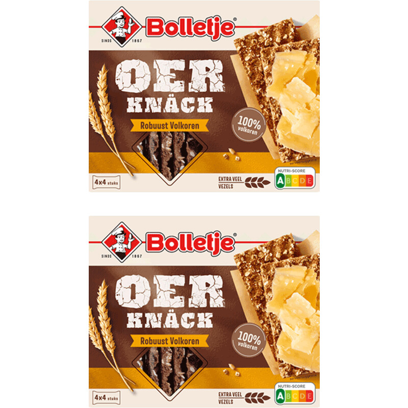 Bolletje Oerknack Robuust Volkoren 2-pack