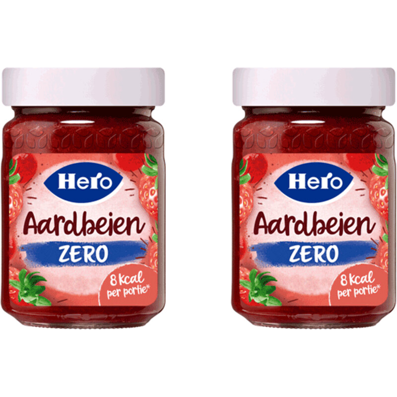Hero Jam Zero Aardbeien 2-pack