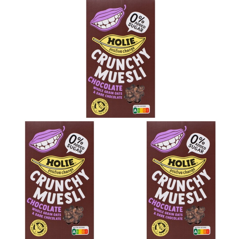 Holie's Crunchy Muesli Chocolate 3-pack