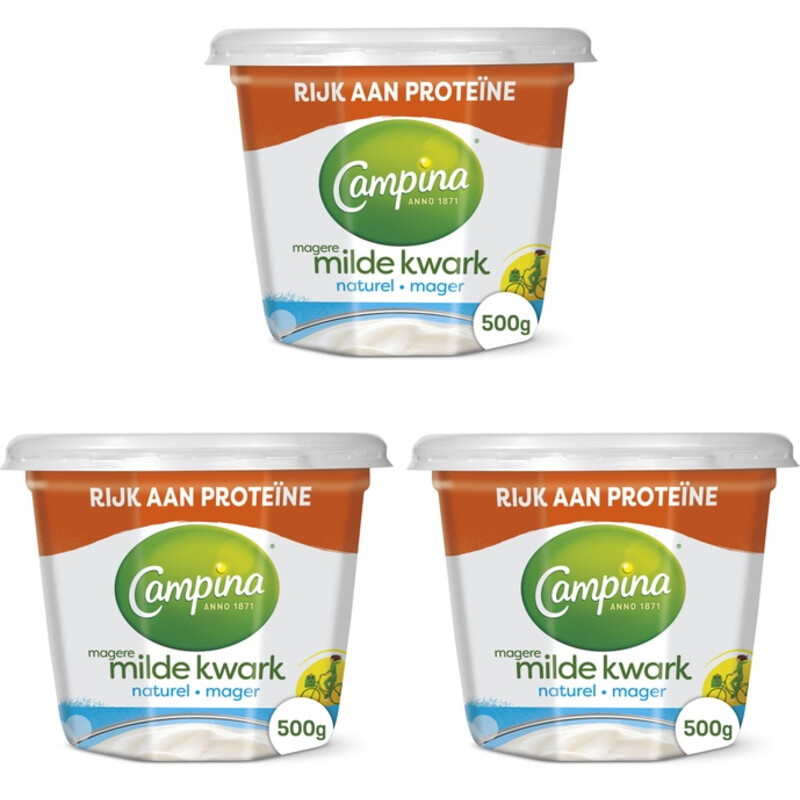 Campina Magere kwark naturel 3-pack