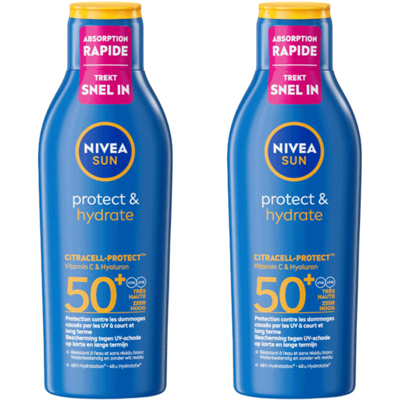 Nivea Sun Protect hydrate zonnemelk spf50+ 2-pack