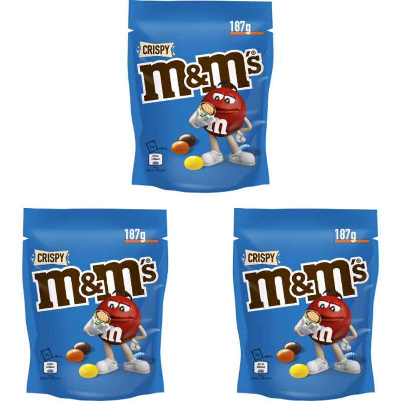 M&M'S Crispy melk chocolade 3-pack
