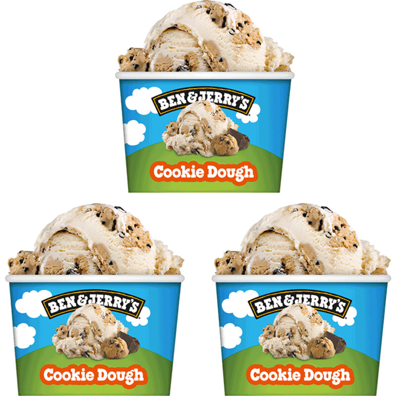 Ben & Jerry's Cookie Dough mini 3-pack
