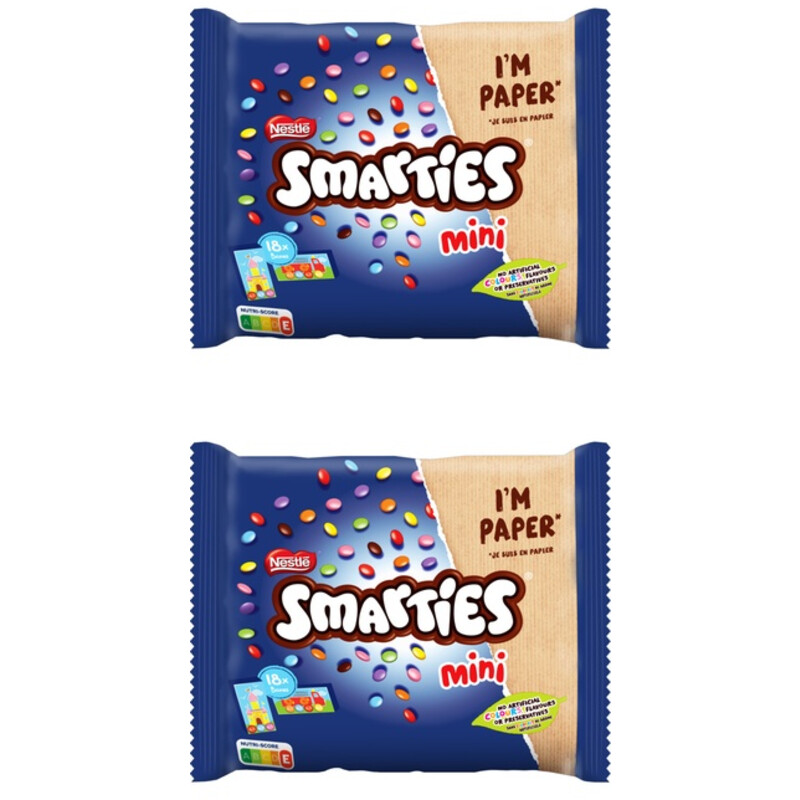 Smarties Mini melkchocolade uitdeelzak 2-pack