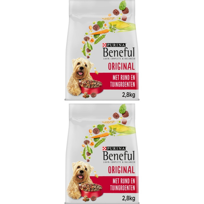 Beneful Original adult rund en groenten 2-pack