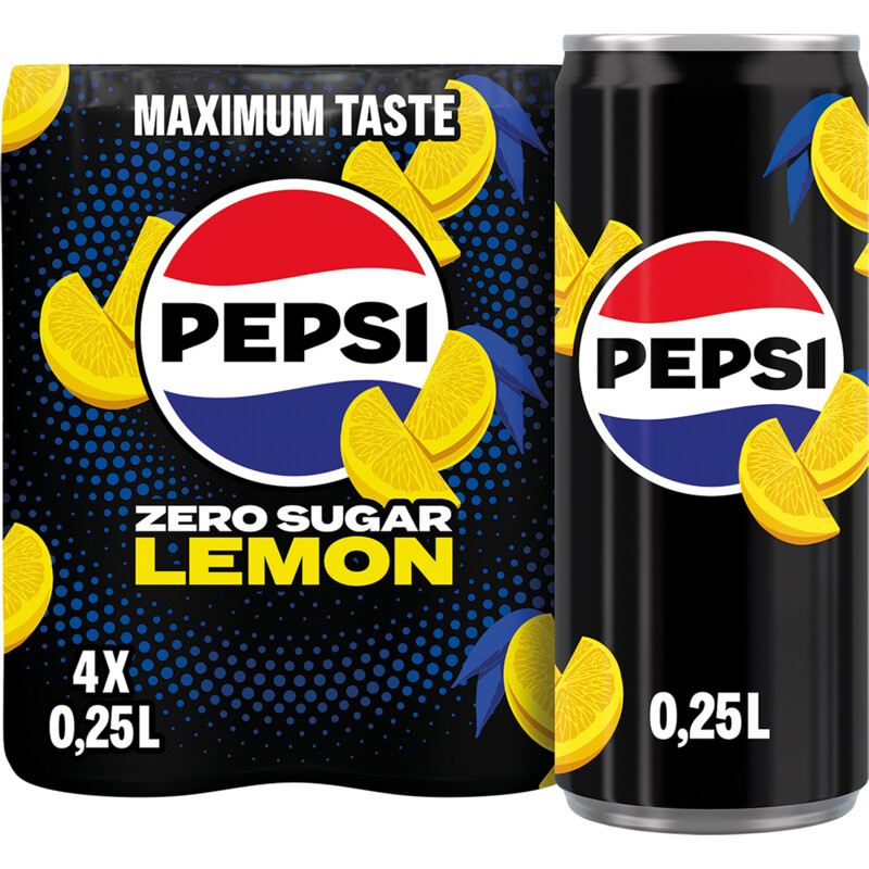 Pepsi Zero sugar lemon 4-pack