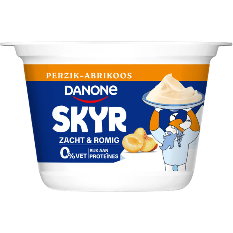 Danone Skyr perzik abrikoos high protein 0%vet