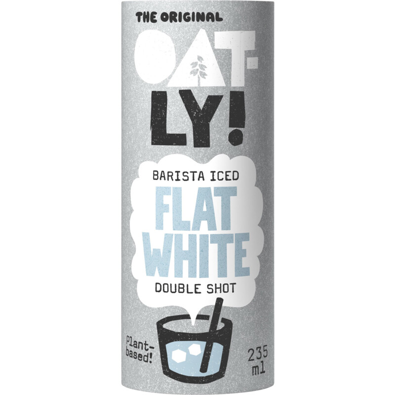 Oatly! Barista iced flat white double shot