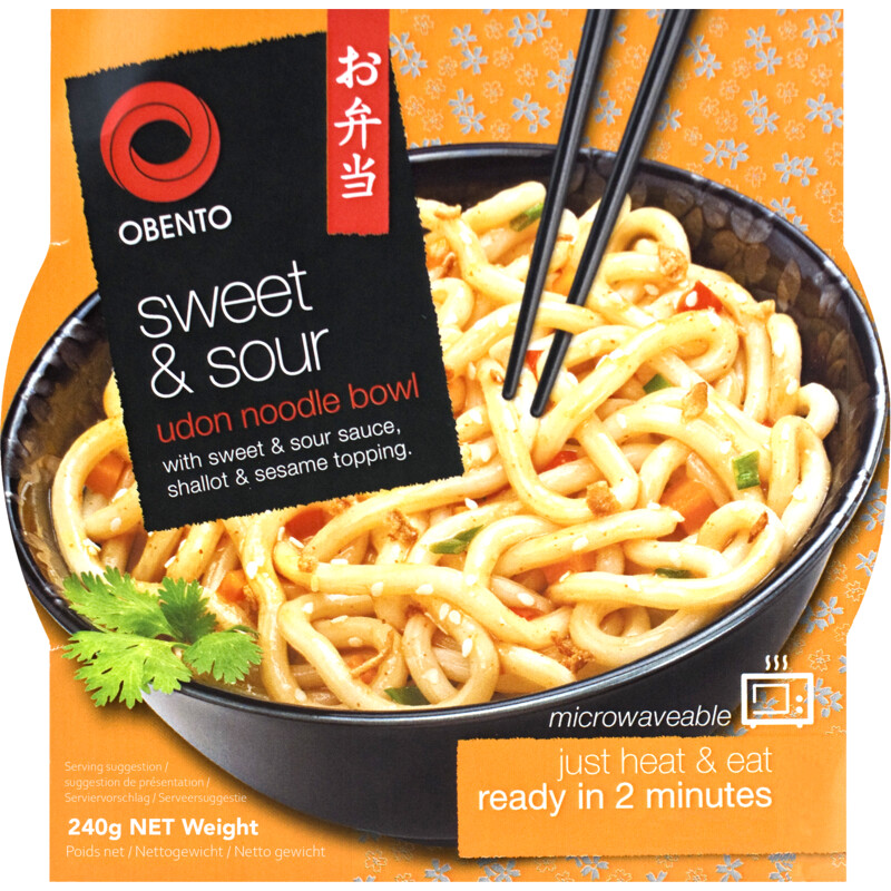 Obento Sweet & sour udon noodle bowl