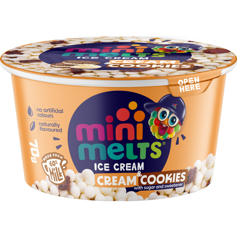 Mini Melts Ice cream balls cream & cookies