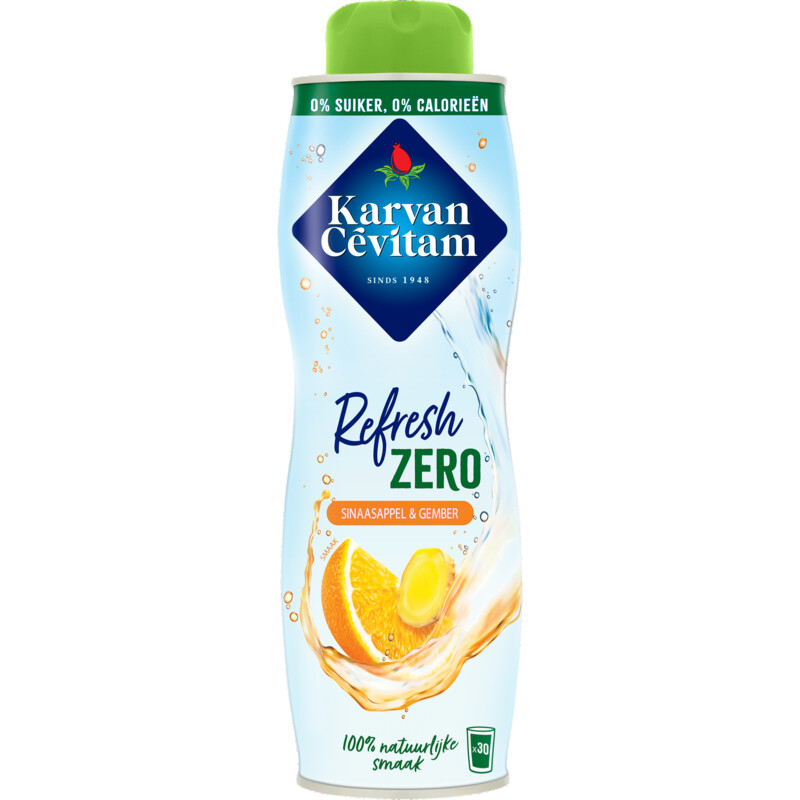 Karvan Cévitam Refresh zero sinaasappel & gember