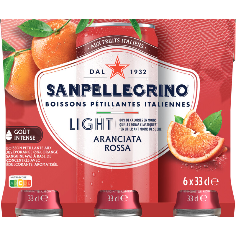 S. Pellegrino Aranciata rossa light 6-pack