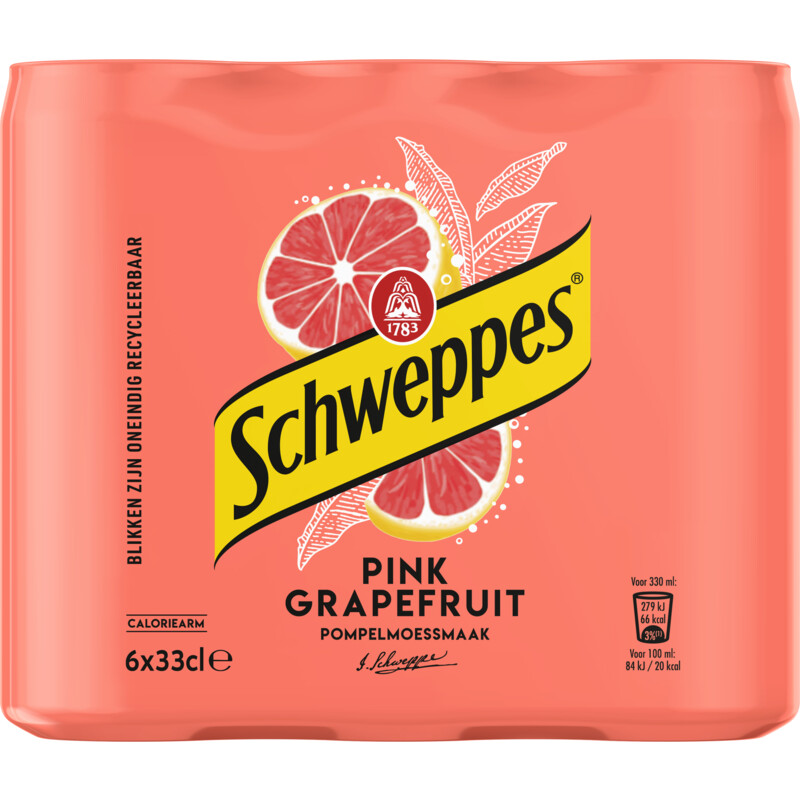 Schweppes Pink grapefruit 6-pack
