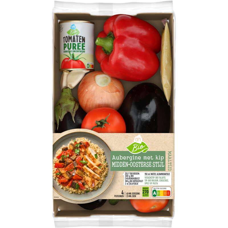 AH Biologisch Aubergine kip Midden-Oosterse verspakket