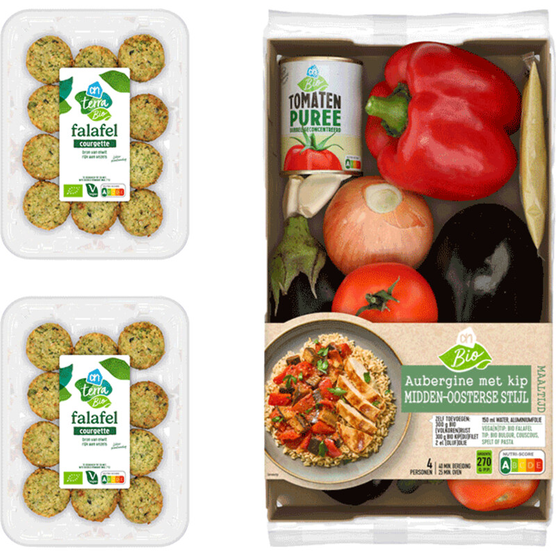 AH Biologisch Aubergine met Falafel Verspakket