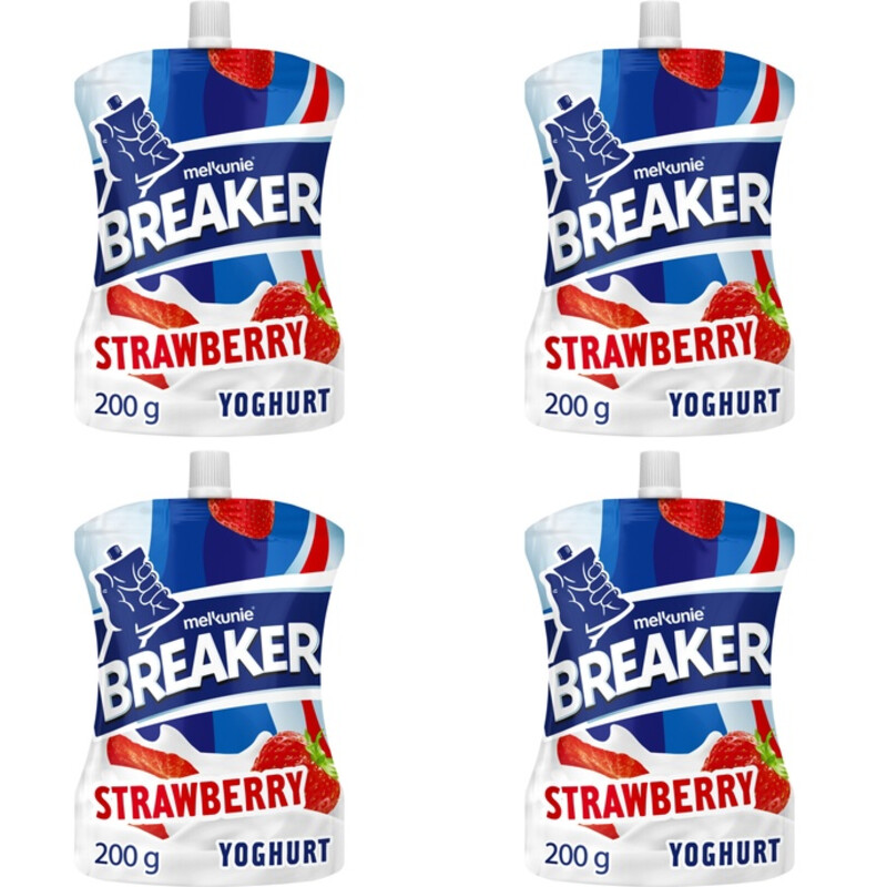 Melkunie Breaker Aardbei yoghurt 4-pack