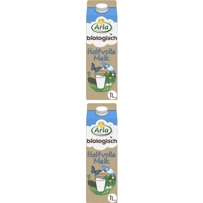 Arla Biologisch halfvolle melk 2-pack
