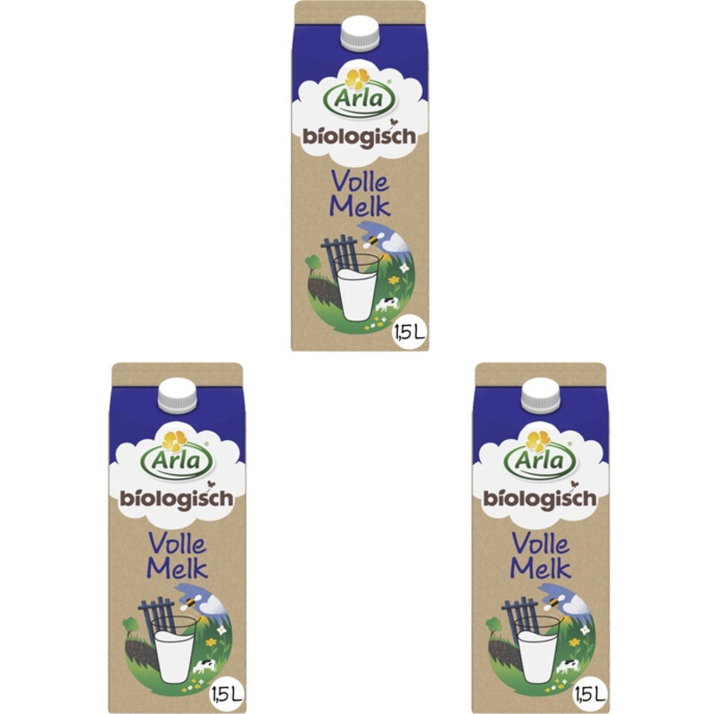Arla Biologisch volle melk 3-pack