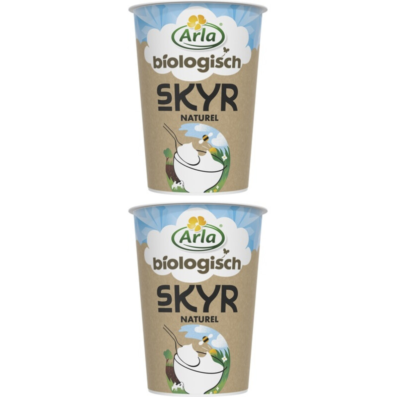 Arla Biologisch skyr naturel yoghurt 2-pack