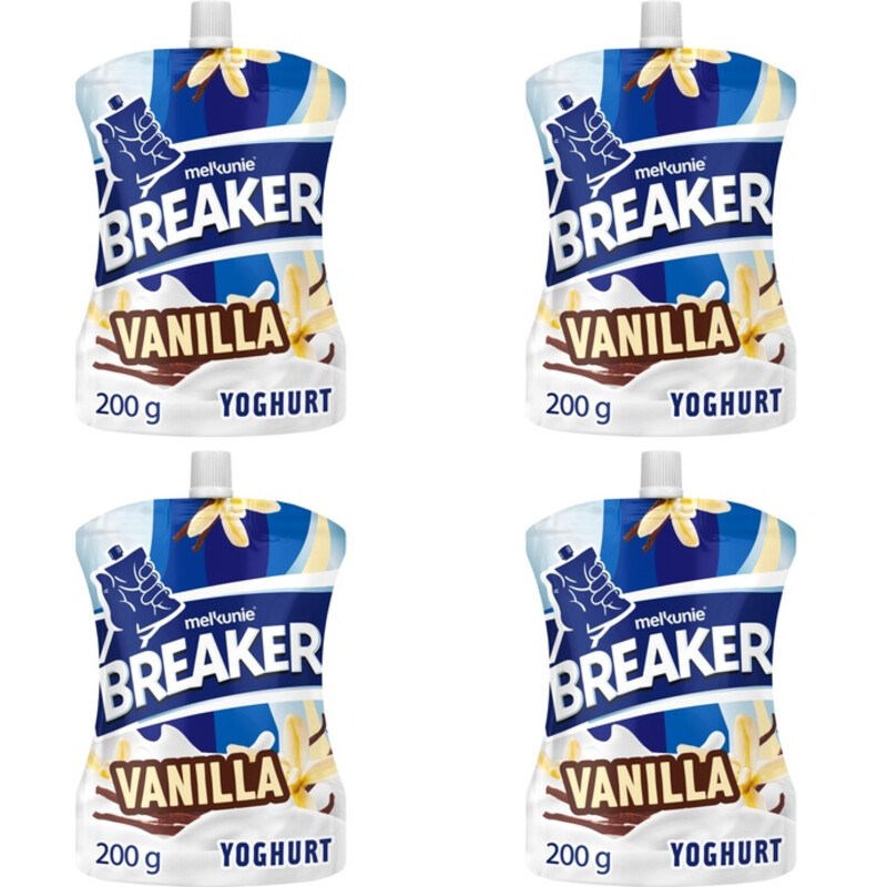 Melkunie Breaker vanille yoghurt 4-pack