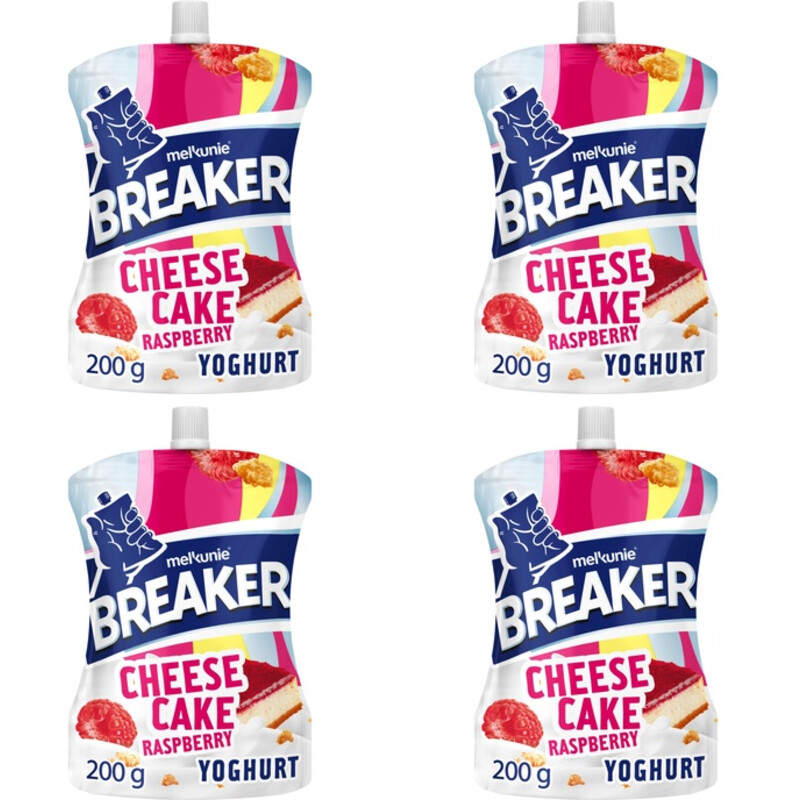 Melkunie cheesecake framboos yoghurt 4-pack